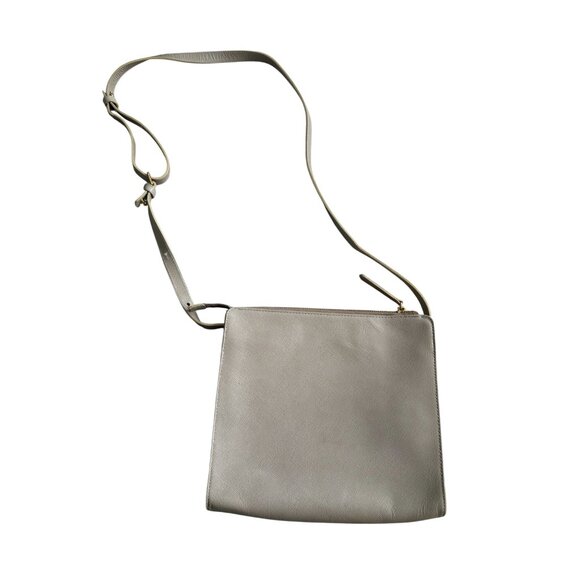 BRAHMIN Womens Taupe Beige Leather Crossbody Bag - Picture 2 of 12